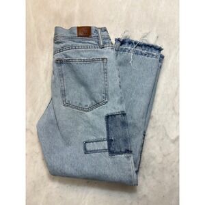 BDG Urban Outfitters Womens Light Wash Patchwork Jeans Taper Fit 30x30